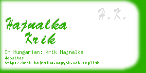 hajnalka krik business card